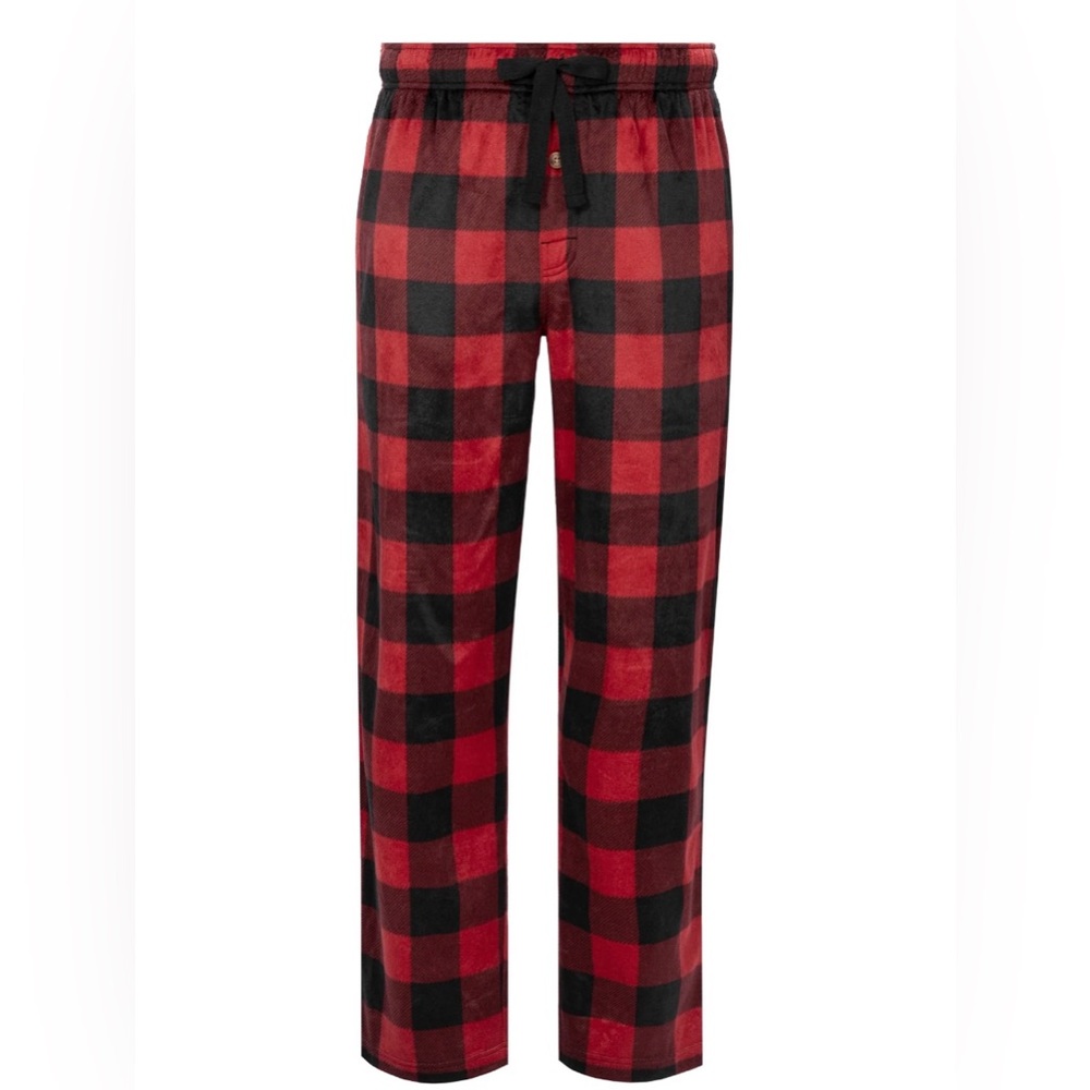 Red and Black Plaid Pajama Pants